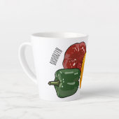 Tasse Latte Illustration de dessin de Capsicum (Angle gauche)