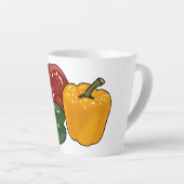 Tasse Latte Illustration de dessin de Capsicum (Angle droit)