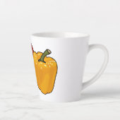 Tasse Latte Illustration de dessin de Capsicum (Droite)