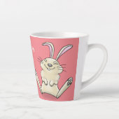 Tasse Latte Illustration de dessin de lapin lapin mou (Droite)