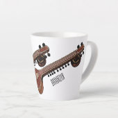 Tasse Latte Illustration de dessin de Sitar (Angle droit)
