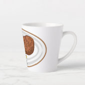 Tasse Latte Illustration de dessin de steak (Droite)