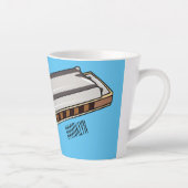 Tasse Latte Illustration de dessin d'Harmonica (Droite)