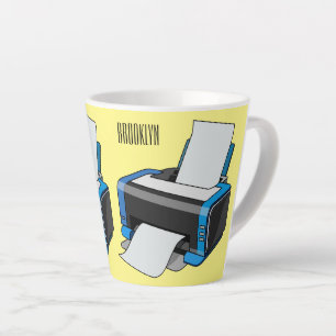 Tasse Latte Illustration de dessin d'imprimante