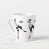 Tasse Latte Illustration de dessin du secrétaire pour oiseaux (Angle gauche)