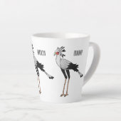 Tasse Latte Illustration de dessin du secrétaire pour oiseaux (Angle droit)