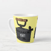 Tasse Latte Illustration de dessin en fer de Charbon (Angle gauche)