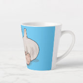 Tasse Latte Illustration de dessin sur l'ail (Droite)