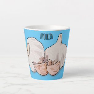Tasse Latte Illustration de dessin sur l'ail