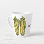 Tasse Latte Illustration de dessin sur le maïs (Angle gauche)