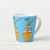 Tasse Latte Illustration de dessin sur le miel (Angle droit)