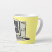 Tasse Latte Illustration de dessin sur ordinateur (Angle droit)