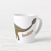 Tasse Latte Illustration de dinosaure blindé Ankylosaurus (Angle droit)