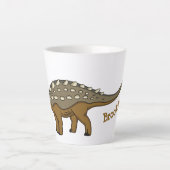 Tasse Latte Illustration de dinosaure blindé Ankylosaurus (Devant)