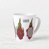 Tasse Latte Illustration de dragon fruit (Angle droit)