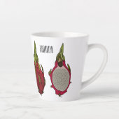 Tasse Latte Illustration de dragon fruit (Droite)