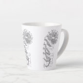 Tasse Latte Illustration de Fiddlehead Fern (Angle droit)