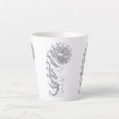 Tasse Latte Illustration de Fiddlehead Fern (Devant)
