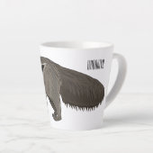 Tasse Latte Illustration de fourmilier de dessin animé  (Angle droit)