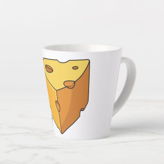 Tasse Latte Illustration de fromage (Angle droit)