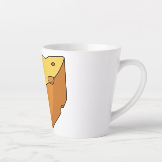 Tasse Latte Illustration de fromage (Droite)