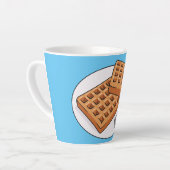 Tasse Latte Illustration de gaufre (Angle gauche)