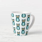 Tasse Latte illustration de Hibou Bleu (Angle droit)