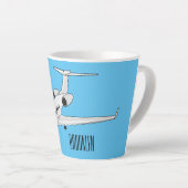 Tasse Latte Illustration de jet privé (Angle droit)