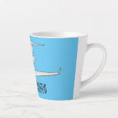 Tasse Latte Illustration de jet privé (Droite)