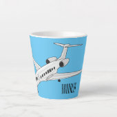 Tasse Latte Illustration de jet privé (Devant)