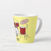 Tasse Latte Illustration de kit de batterie (Angle droit)