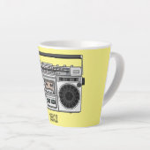 Tasse Latte Illustration de la bande dessinée radio (Angle droit)