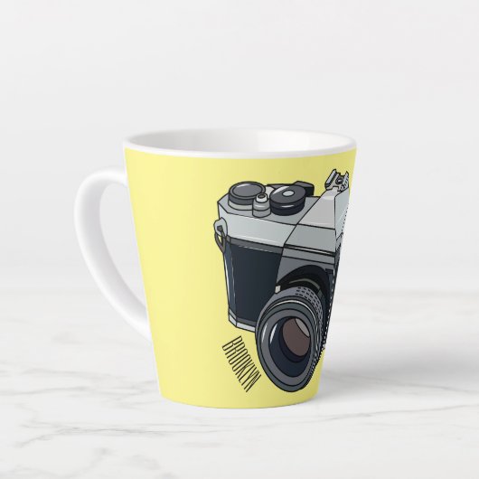 Tasse Latte Illustration de la caméra (Angle gauche)