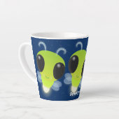 Tasse Latte Illustration de la luciole vert mou (Angle gauche)