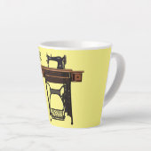 Tasse Latte Illustration de la machine à coudre (Angle droit)