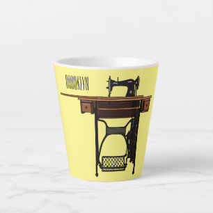 Tasse Latte Illustration de la machine à coudre