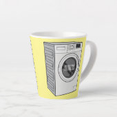 Tasse Latte Illustration de la machine à laver (Angle droit)