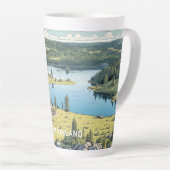 Tasse Latte Illustration de la nature finlandaise (Angle droit)