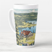 Tasse Latte Illustration de la nature finlandaise (Angle gauche)