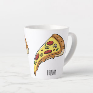Tasse Latte Illustration de la pizza