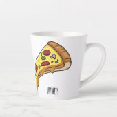 Tasse Latte Illustration de la pizza (Droite)