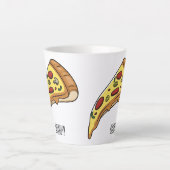 Tasse Latte Illustration de la pizza (Devant)