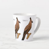 Tasse Latte Illustration de l'aigle à faucon de Javan (Angle droit)