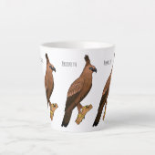 Tasse Latte Illustration de l'aigle à faucon de Javan (Devant)
