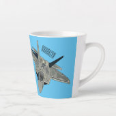 Tasse Latte Illustration de l'avion de chasse (Droite)