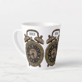 Tasse Latte Illustration de l'horloge d'alarme (Angle gauche)