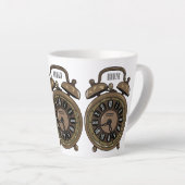 Tasse Latte Illustration de l'horloge d'alarme (Angle droit)