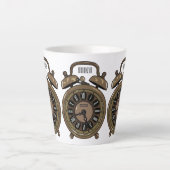 Tasse Latte Illustration de l'horloge d'alarme (Devant)