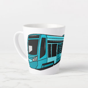 Tasse Latte Illustration de locomotive électrique