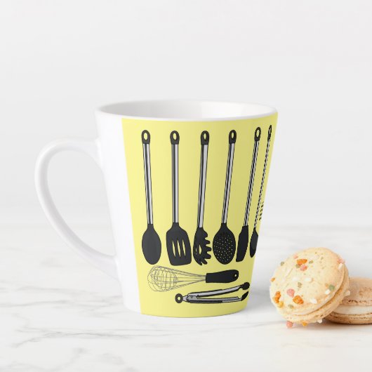 Tasse Latte Illustration de l'ustensile de cuisine (En situation)